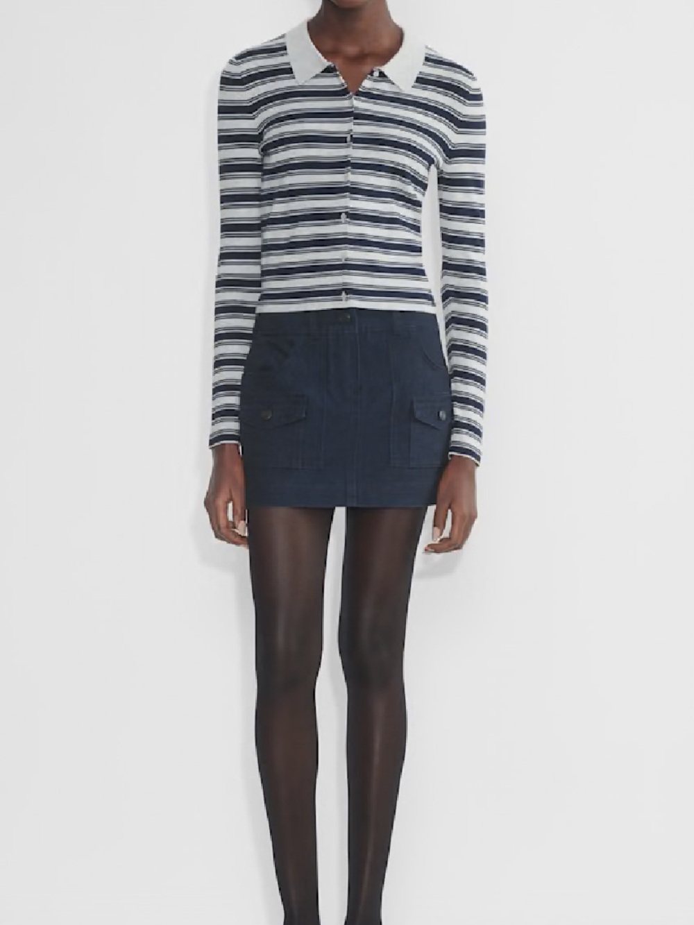 Aritzia Kaya Skirt Navy US2